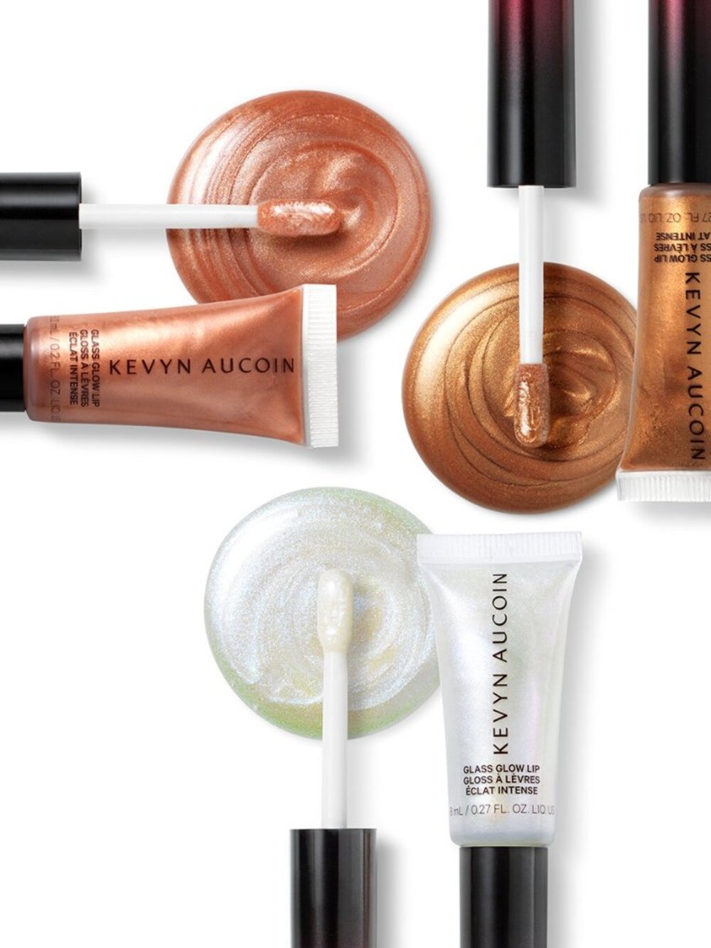 Kevyn Aucoin Beauty Gift Set-2 x Glass Glow Lip Crystal Clear High Shine,2pc-NEW - Picture 8 of 13